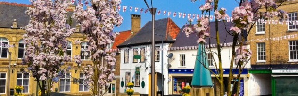 Downham Market Town Square - Bunting and Blossom